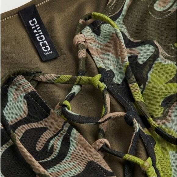 H&M Camouflage Lace Detailed Mini Dress NWOT - Picture 12 of 16